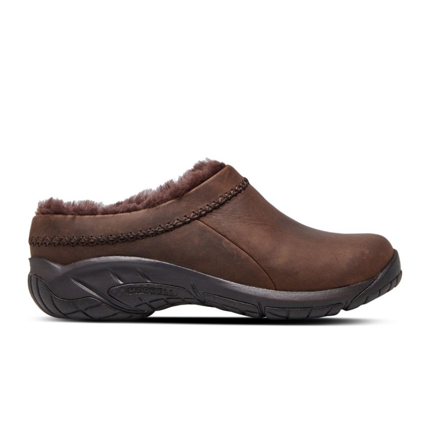 Chaussure Casual Merrell Encore Ice 4 Leather Marron Foncé Femme | U.P.DTSJ